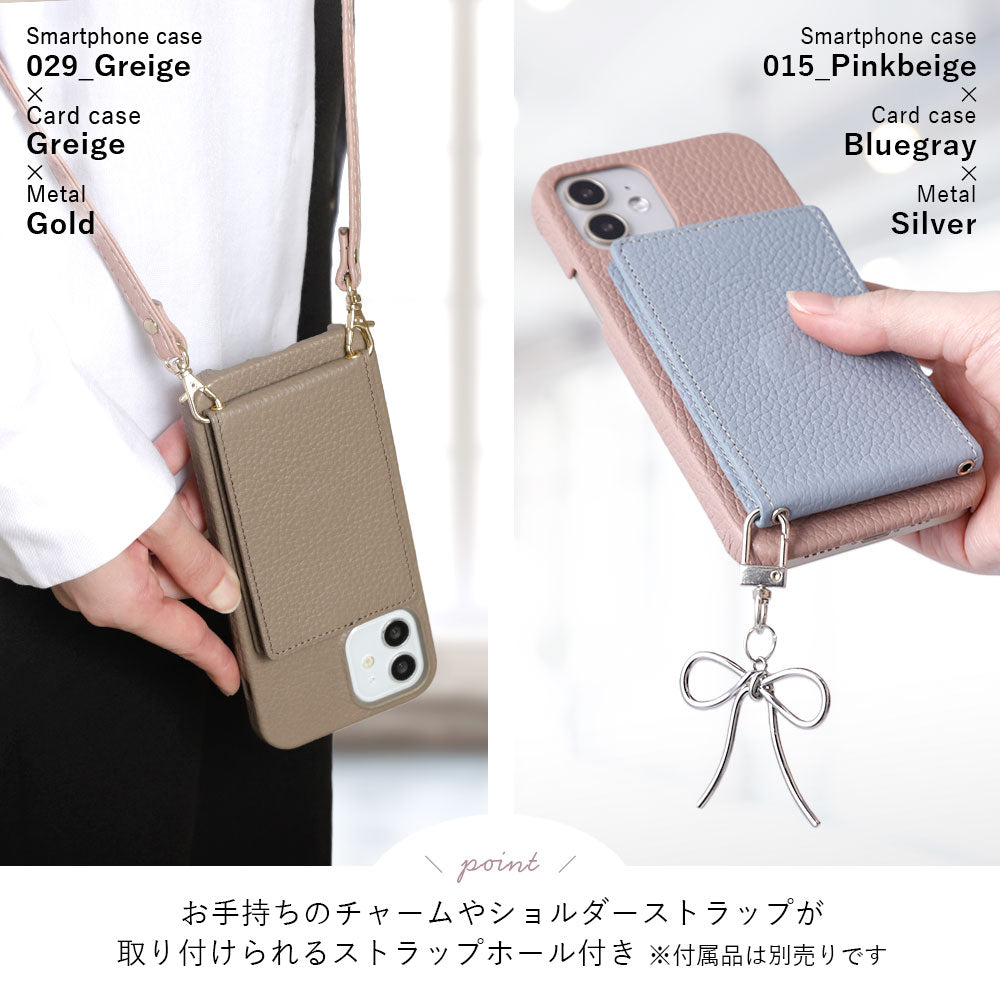 本革 32色 イタリアンシュリンクレザー 縦開きミラー付きカードケース 背面ケース iPhoneシリーズ