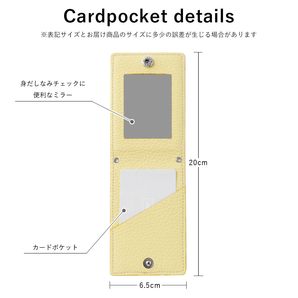 Genuine leather 32 colors Italian shrink leather with mirror & smartphone ring & shoulder strap attached back case for iPhone series