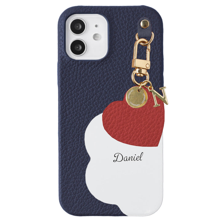 Genuine Leather 32 Colors Italian Shrink Leather Motif Cut Leather Printed Name Initial Charm Back Case Xperia Series