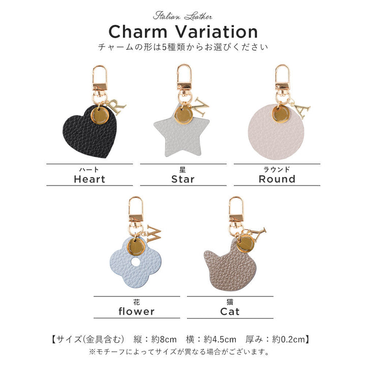 Genuine Leather 32 Colors Italian Shrink Leather Motif Cut Leather Printed Name Initial Charm Back Case Xperia Series