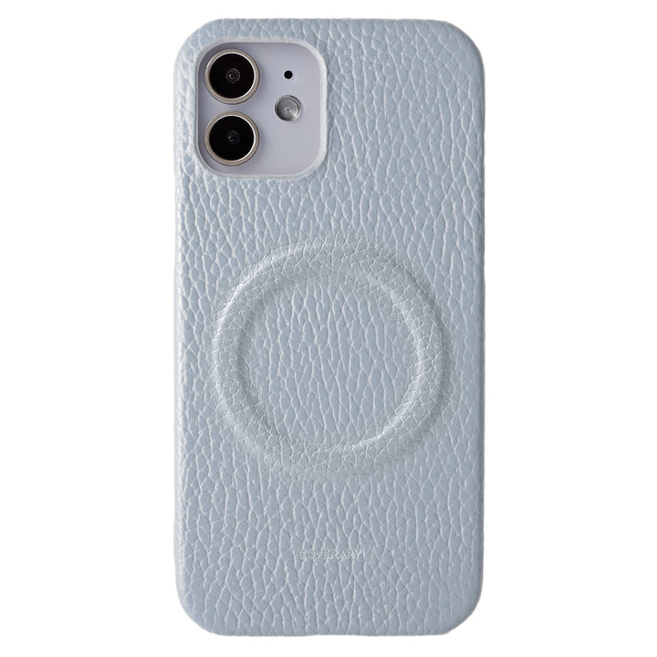 Cuir véritable 32 couleurs cuir italien grainé compatible Magsafe coque arrière série iPhone