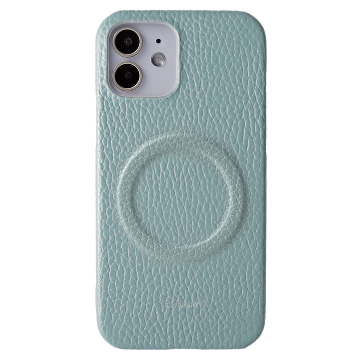 Cuir véritable 32 couleurs cuir italien grainé compatible Magsafe coque arrière série iPhone