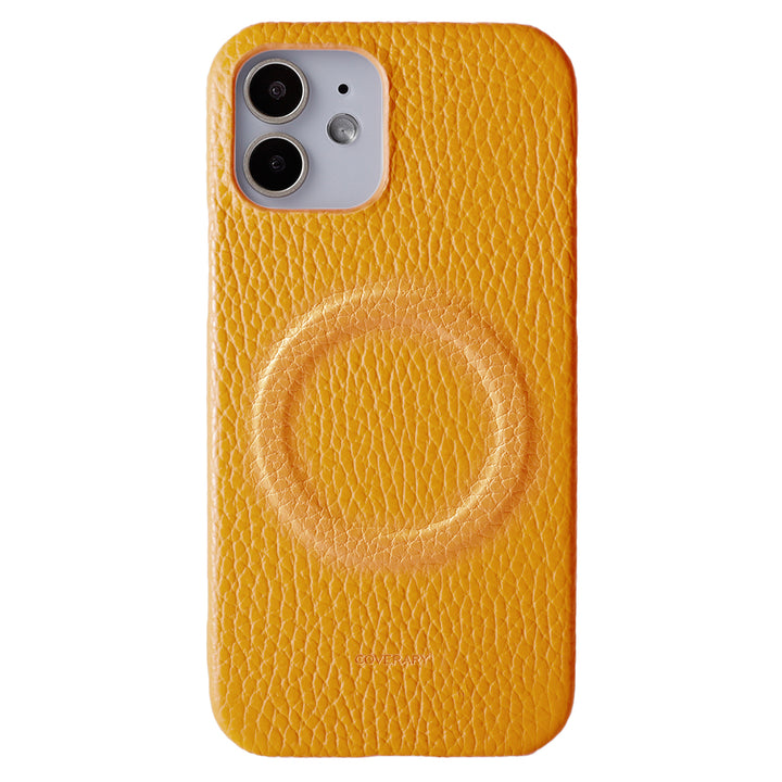 Cuir véritable 32 couleurs cuir italien grainé Compatible Magsafe Coque arrière