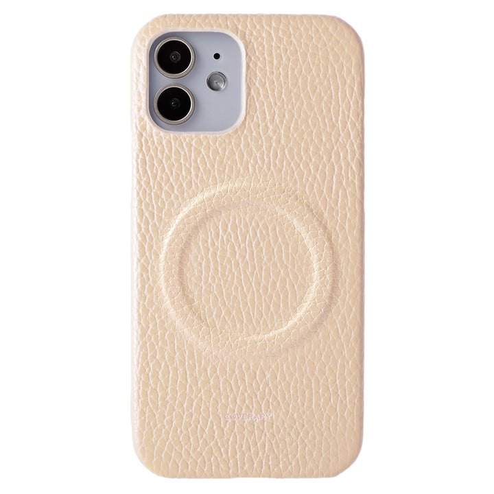 Cuir véritable 32 couleurs cuir italien grainé Compatible Magsafe Coque arrière