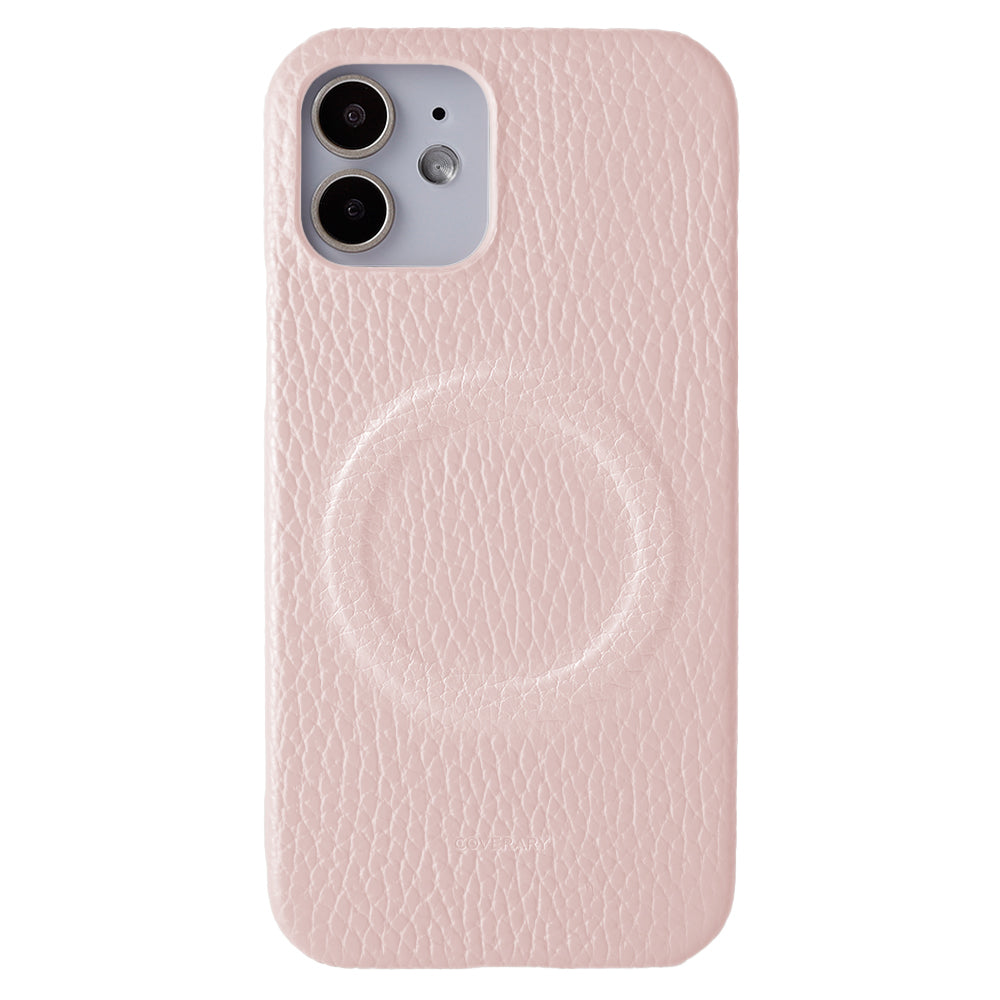 Cuir véritable 32 couleurs cuir italien grainé compatible Magsafe coque arrière série iPhone