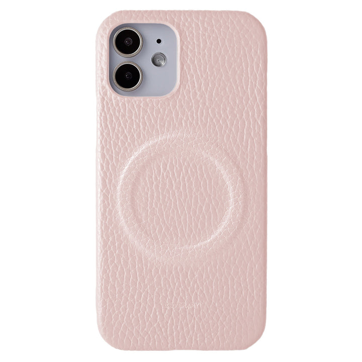 Cuir véritable 32 couleurs cuir italien grainé compatible Magsafe coque arrière série iPhone