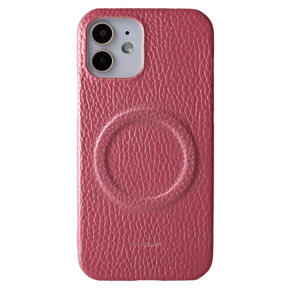 Cuir véritable 32 couleurs cuir italien grainé Compatible Magsafe Coque arrière