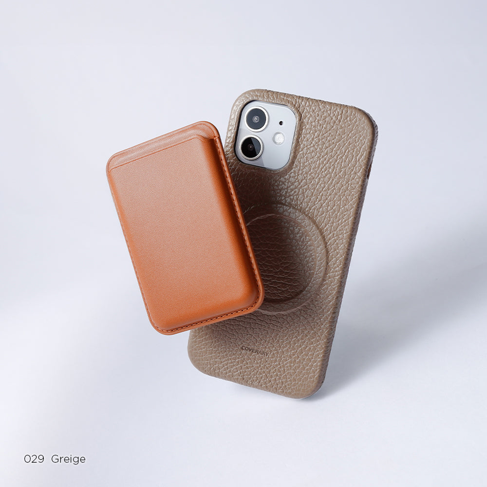 Cuir véritable 32 couleurs cuir italien grainé Compatible Magsafe Coque arrière