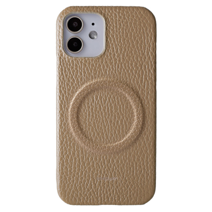 Cuir véritable 32 couleurs cuir italien grainé Compatible Magsafe Coque arrière