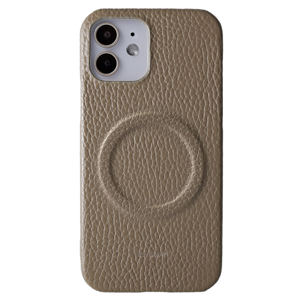 Cuir véritable 32 couleurs cuir italien grainé Compatible Magsafe Coque arrière