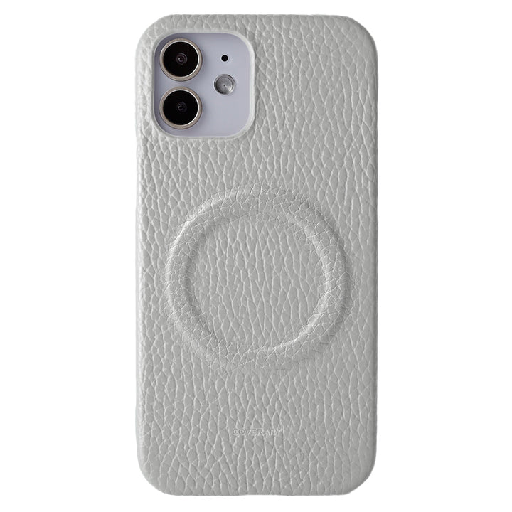 Cuir véritable 32 couleurs cuir italien grainé compatible Magsafe coque arrière série iPhone