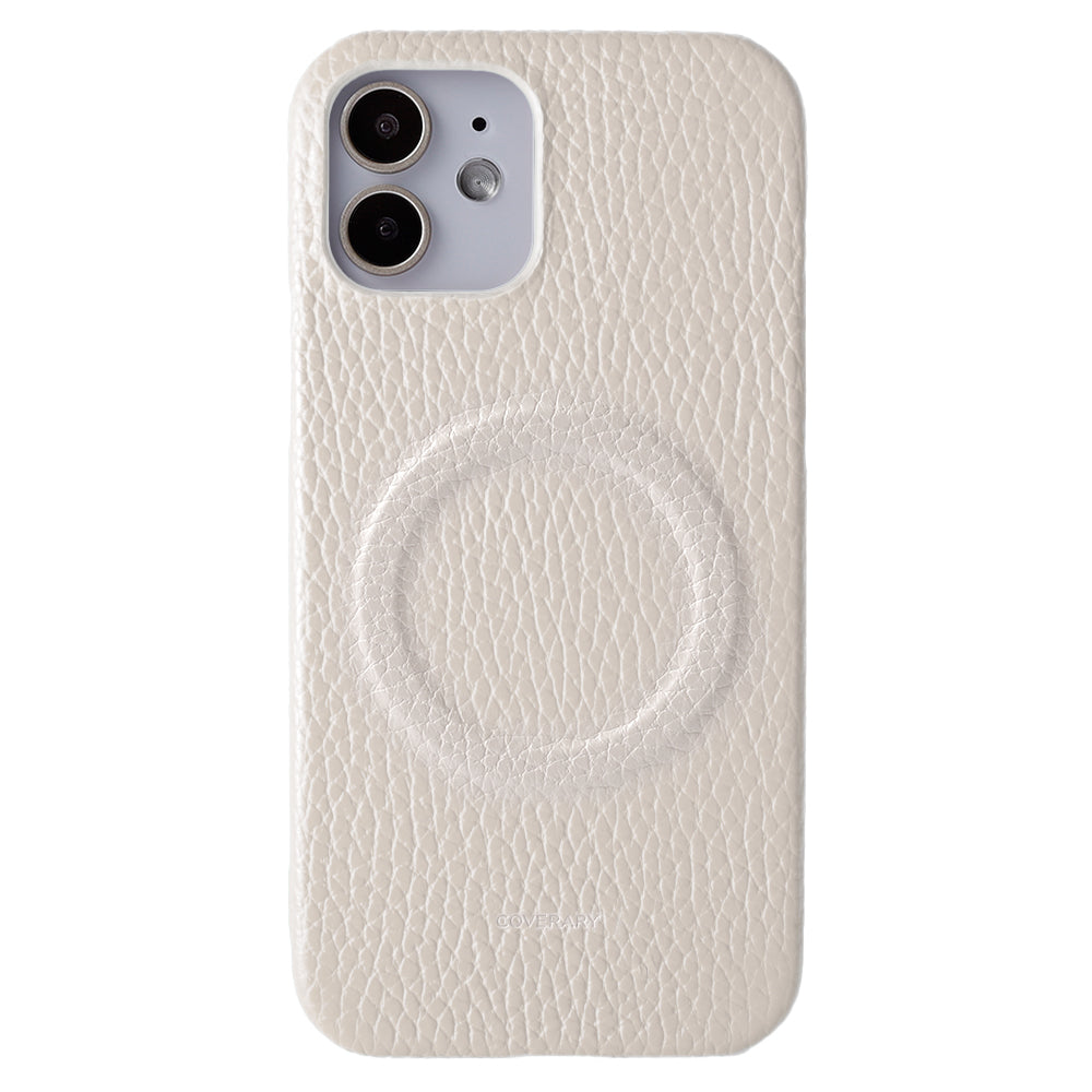 Cuir véritable 32 couleurs cuir italien grainé Compatible Magsafe Coque arrière