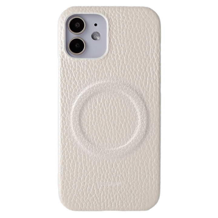 Cuir véritable 32 couleurs cuir italien grainé compatible Magsafe coque arrière série iPhone