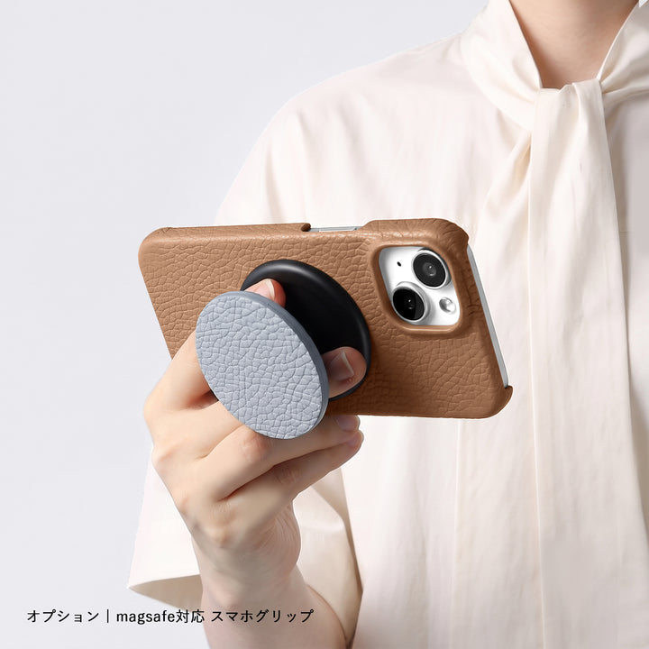 本革レザー スマホケース 背面カバー 全機種対応 MagSafe対応 32色 イタリアンシュリンクレザー