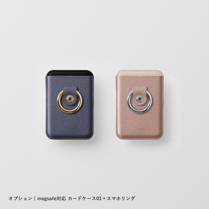 本革レザー スマホケース 背面カバー 全機種対応 MagSafe対応 32色 イタリアンシュリンクレザー
