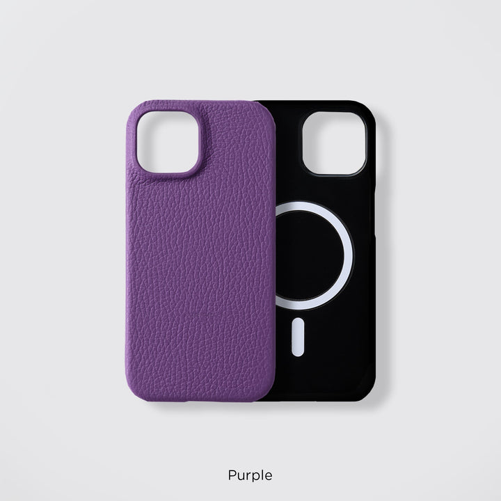 Étui de téléphone en cuir véritable, coque arrière, compatible avec tous les modèles, compatible MagSafe, 32 coloris, cuir italien grainé, série Galaxy