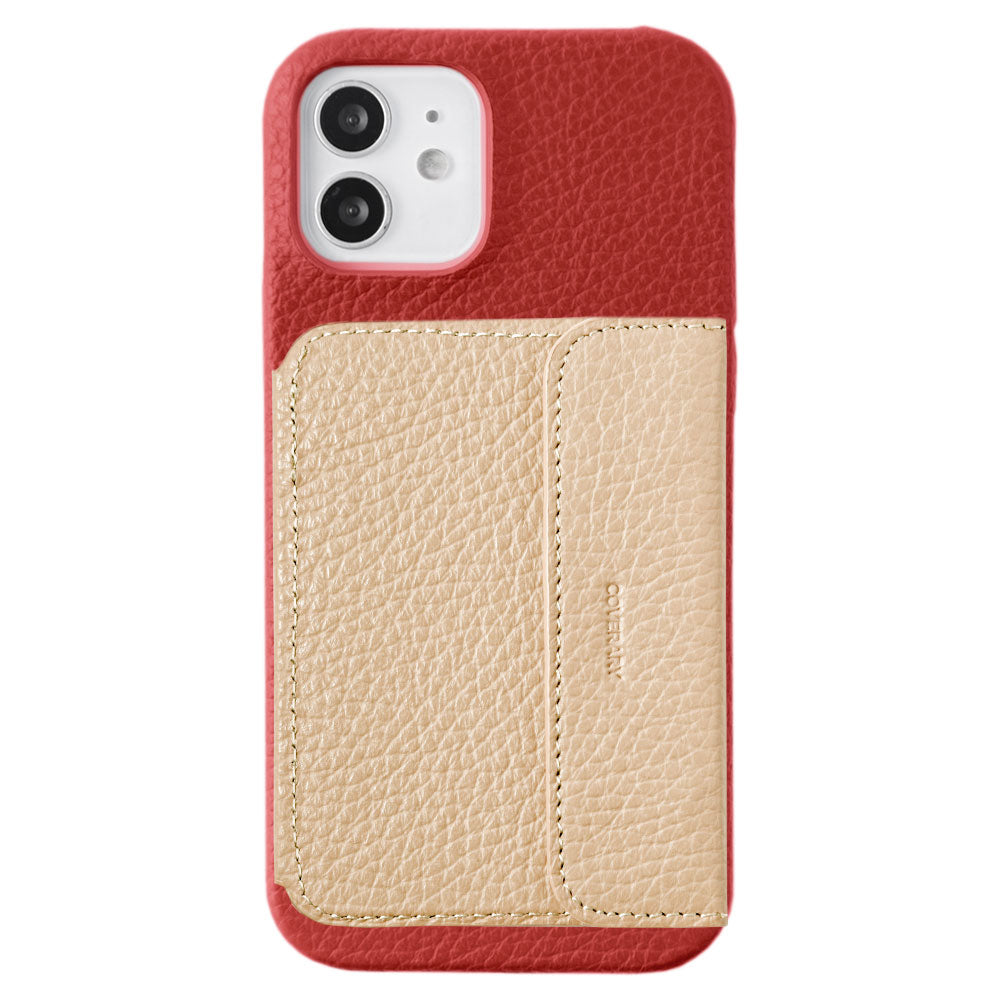 本革 32色 イタリアンシュリンクレザー ミラー付きカードケース 背面ケース