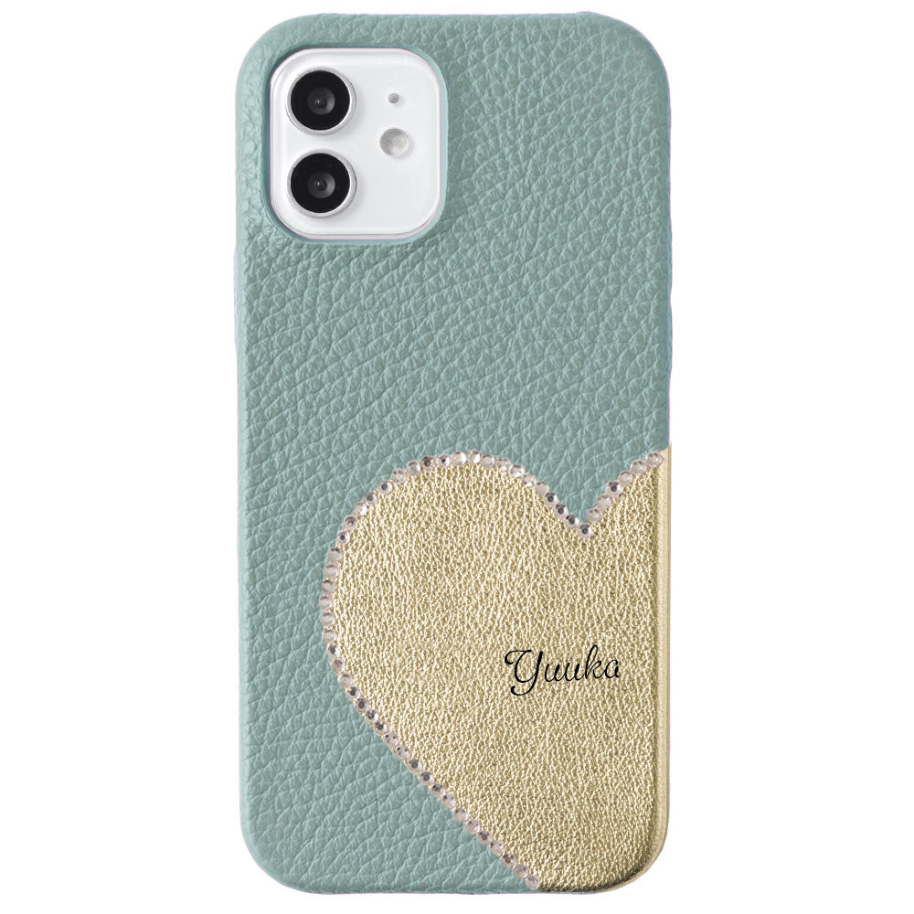 Genuine Leather 32 Colors Italian Shrink Leather Motif Cut Leather Printed Name Stone Decoration Back Case Xperia Series