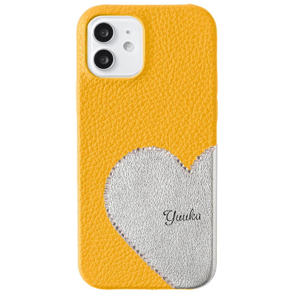 Genuine Leather 32 Colors Italian Shrink Leather Motif Cut Leather Printed Name Stone Decoration Back Case Xperia Series