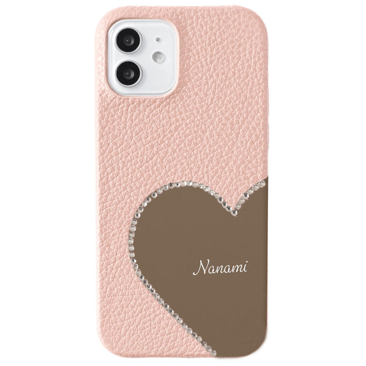 Genuine Leather 32 Colors Italian Shrink Leather Motif Cut Leather Printed Name Stone Decoration Back Case Xperia Series