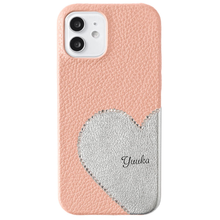 Genuine Leather 32 Colors Italian Shrink Leather Motif Cut Leather Printed Name Stone Decoration Back Case Xperia Series