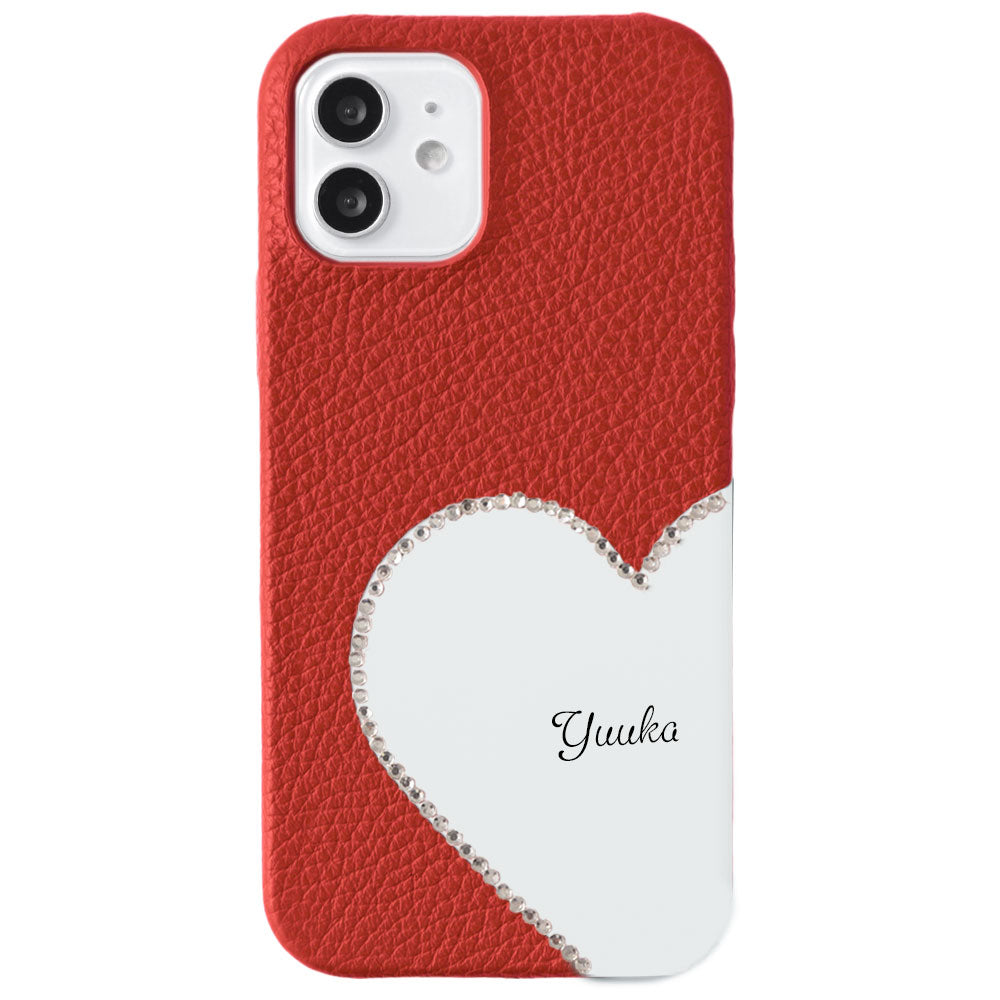 Genuine Leather 32 Colors Italian Shrink Leather Motif Cut Leather Printed Name Stone Decoration Back Case Xperia Series