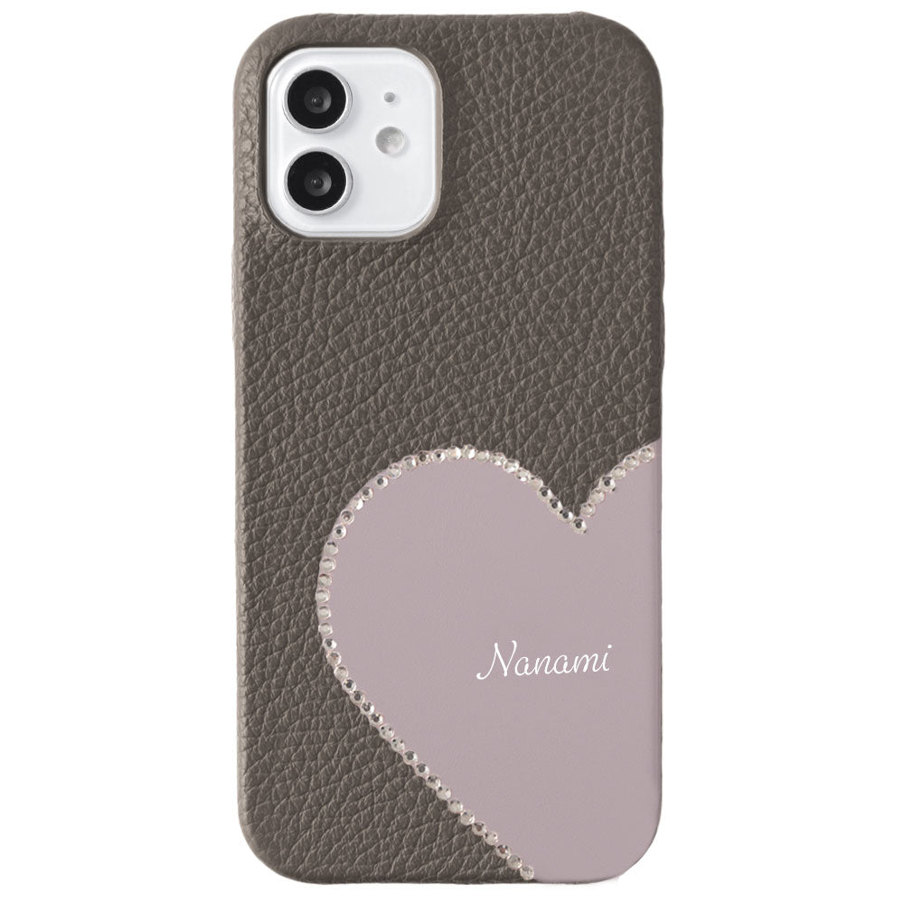 Genuine Leather 32 Colors Italian Shrink Leather Motif Cut Leather Printed Name Stone Decoration Back Case Xperia Series