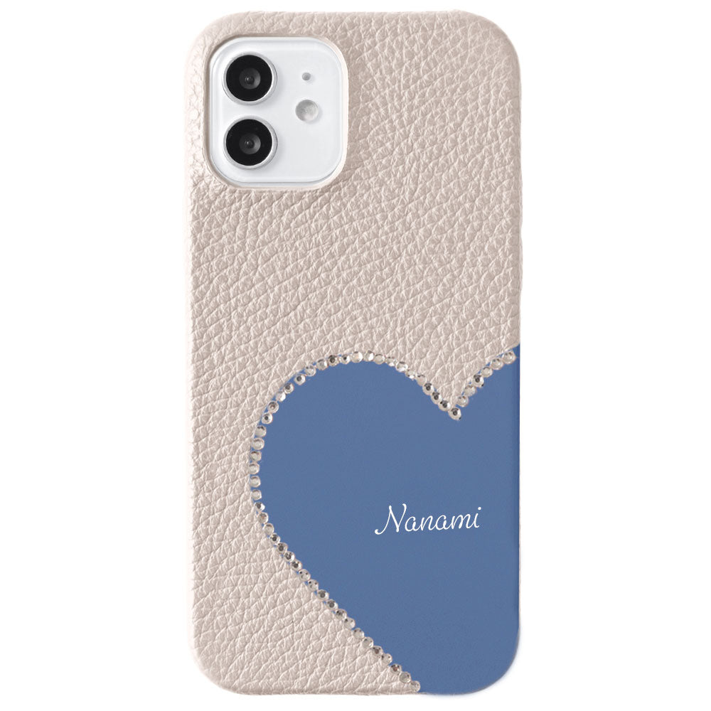 Genuine Leather 32 Colors Italian Shrink Leather Motif Cut Leather Printed Name Stone Decoration Back Case Xperia Series