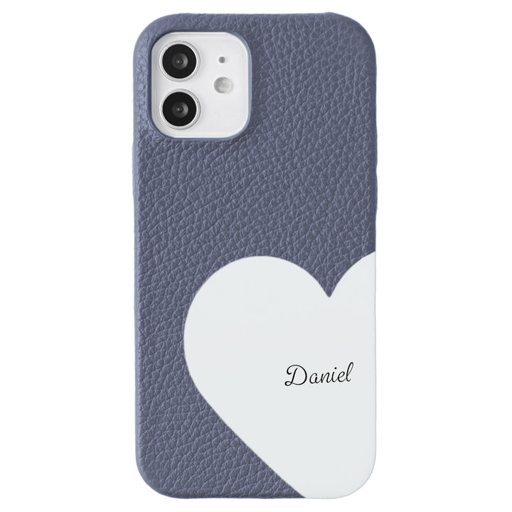 本革 32色 イタリアンシュリンクレザー モチーフカットレザー プリントネーム 背面ケース