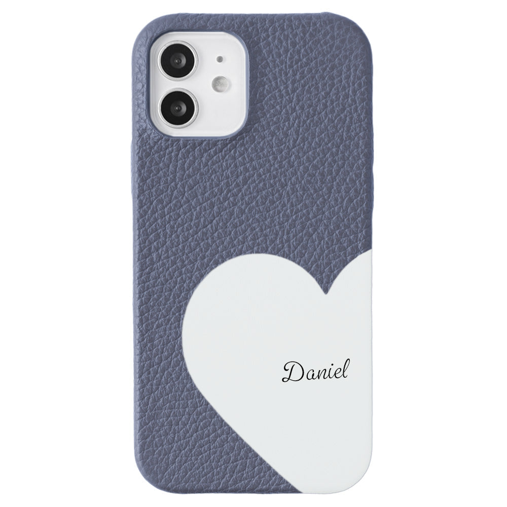 本革 32色 イタリアンシュリンクレザー モチーフカットレザー プリントネーム 背面ケース AQUOSシリーズ