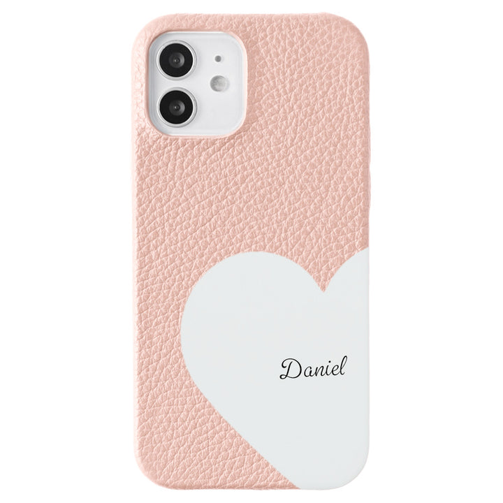 本革 32色 イタリアンシュリンクレザー モチーフカットレザー プリントネーム 背面ケース