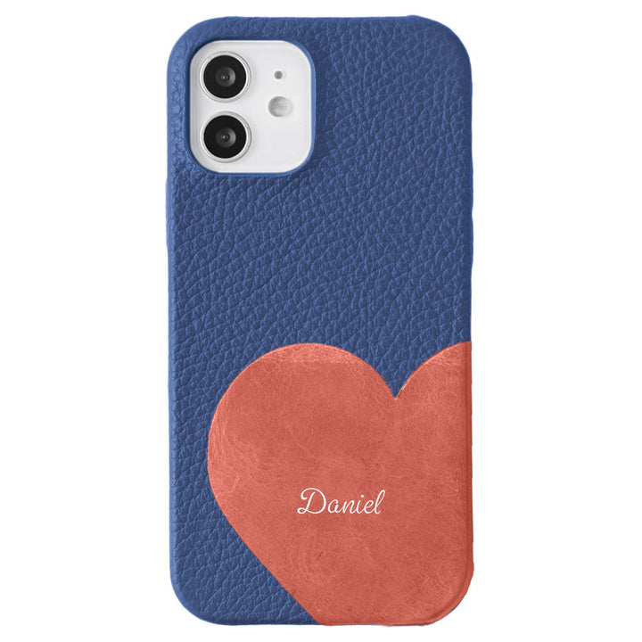 Genuine leather 32 colors Italian shrink leather Mostro motif cut leather Printed name Back case Google Pixel series