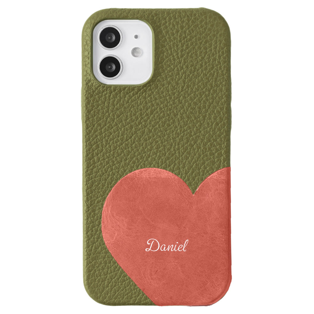 Genuine leather 32 colors Italian shrink leather Mostro motif cut leather Printed name Back case Google Pixel series