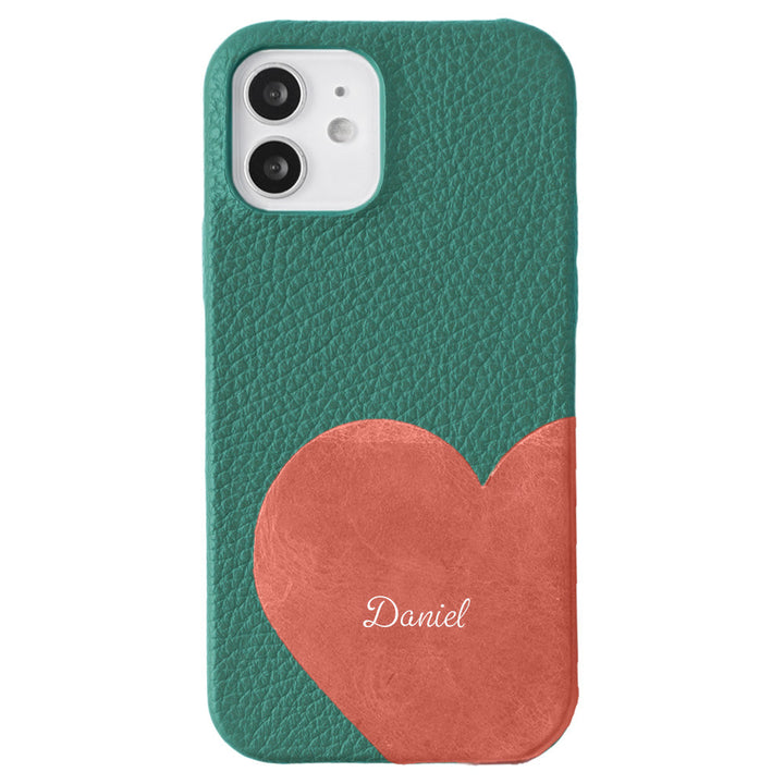 Genuine leather 32 colors Italian shrink leather Mostro motif cut leather Printed name Back case AQUOS series