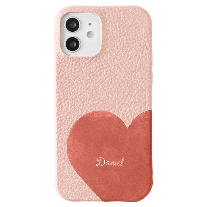Genuine leather 32 colors Italian shrink leather Mostro motif cut leather Printed name Back case Google Pixel series
