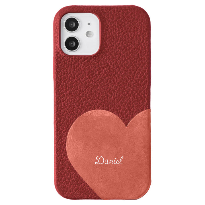 Genuine leather 32 colors Italian shrink leather Mostro motif cut leather Printed name Back case AQUOS series