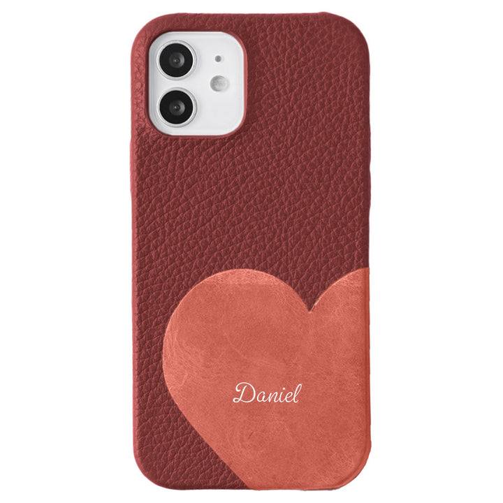 Genuine leather 32 colors Italian shrink leather Mostro motif cut leather Printed name Back case Google Pixel series