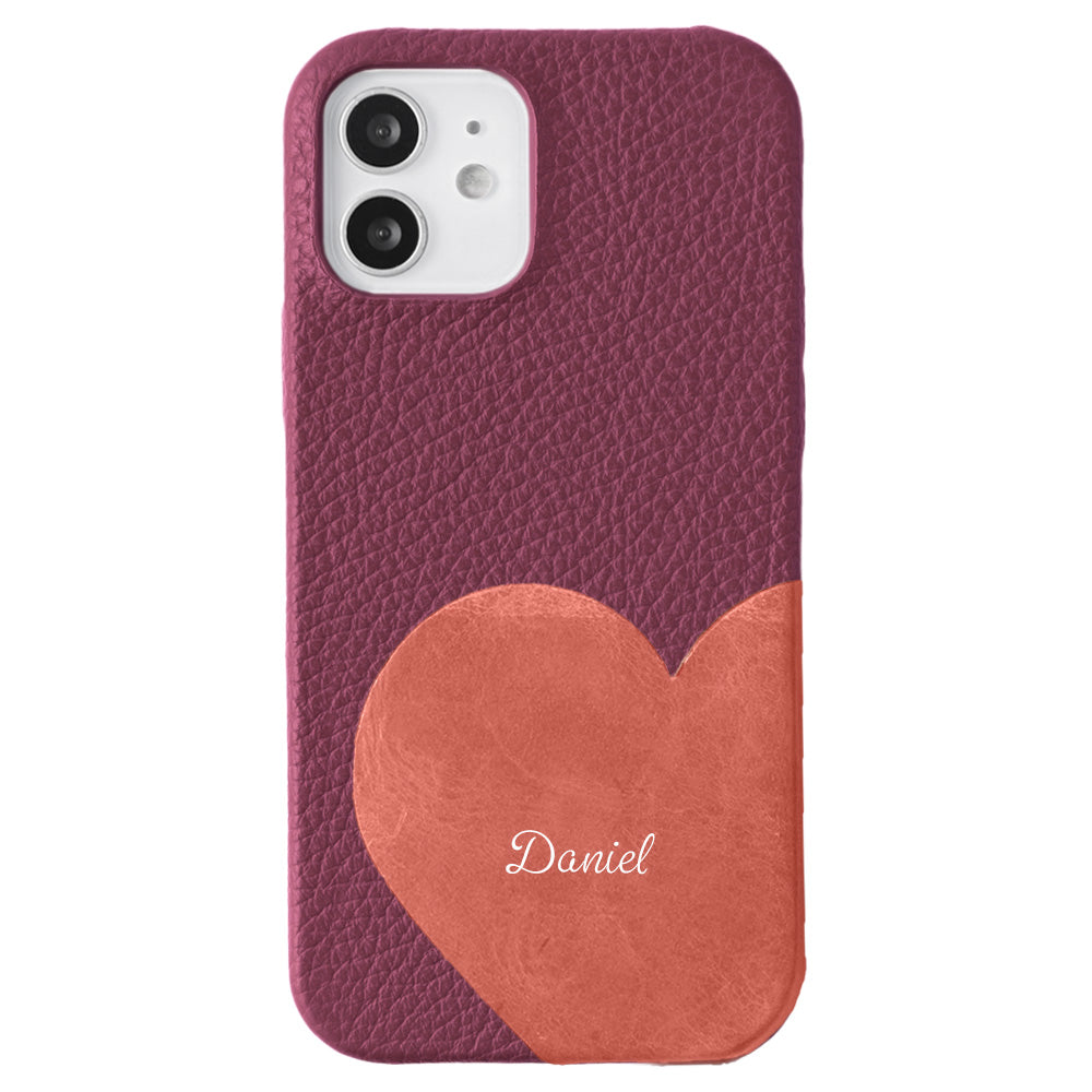 Genuine leather 32 colors Italian shrink leather Mostro motif cut leather Printed name Back case Google Pixel series