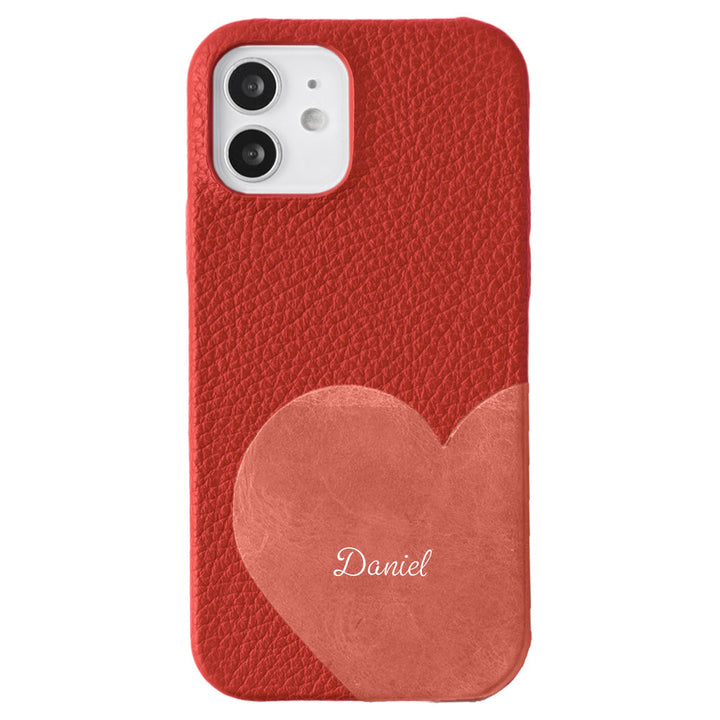 Genuine leather 32 colors Italian shrink leather Mostro motif cut leather Printed name Back case Google Pixel series