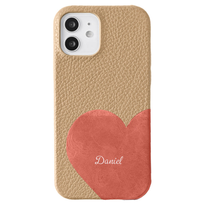 Genuine leather 32 colors Italian shrink leather Mostro motif cut leather Printed name Back case Google Pixel series