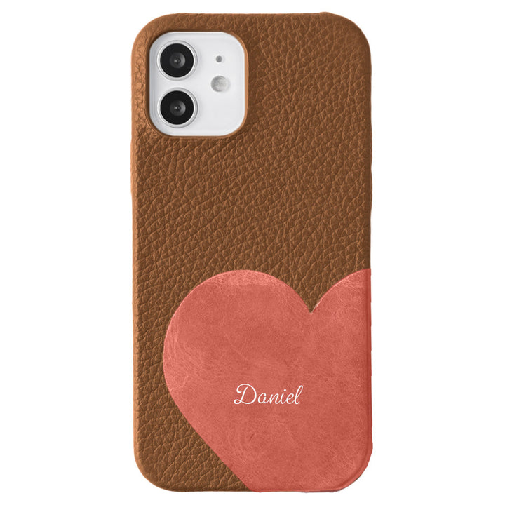 Genuine leather 32 colors Italian shrink leather Mostro motif cut leather Printed name Back case Google Pixel series