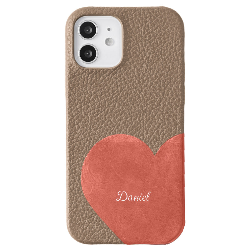 Genuine leather 32 colors Italian shrink leather Mostro motif cut leather Printed name Back case Google Pixel series