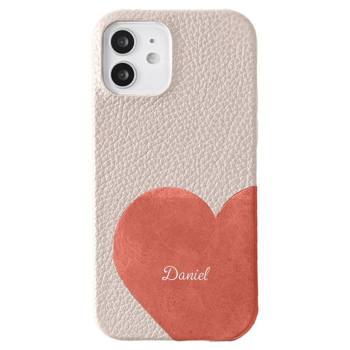 Genuine leather 32 colors Italian shrink leather Mostro motif cut leather Printed name Back case AQUOS series