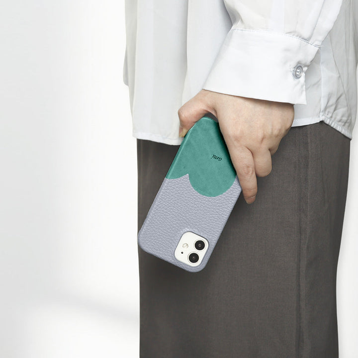 Genuine leather 32 colors Italian shrink leather Mostro motif cut leather Printed name Back case Google Pixel series