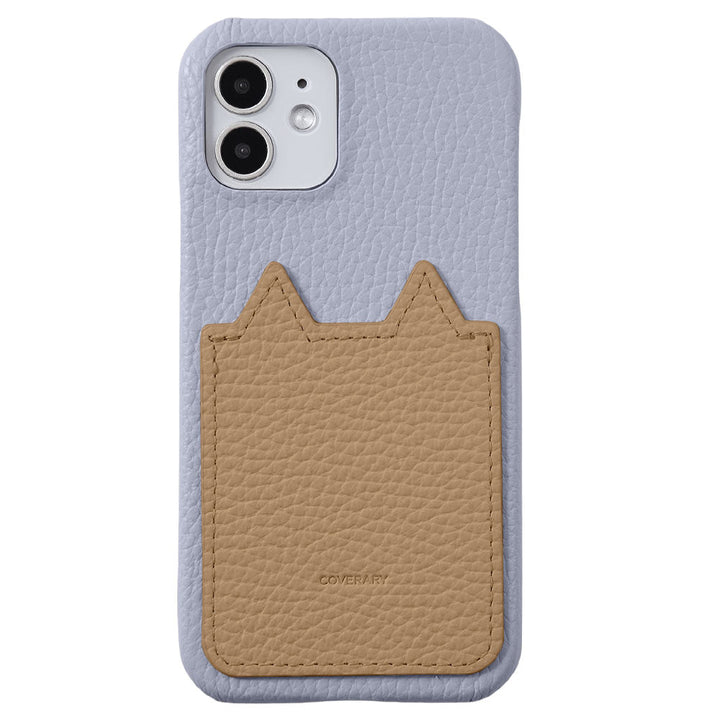 Genuine Leather 32 Colors Italian Shrink Leather Cat-Shaped Pocket Back Case AQUOS Series