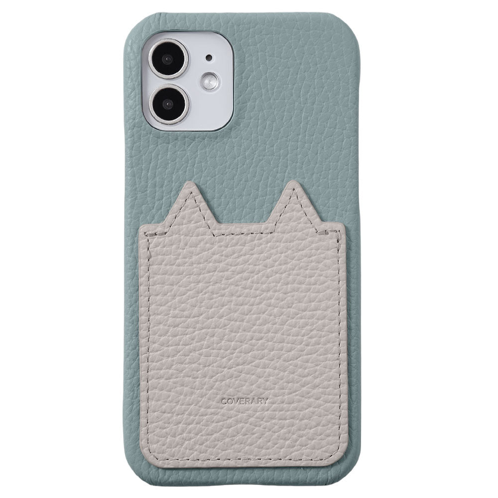 Genuine Leather 32 Colors Italian Shrink Leather Cat-Shaped Pocket Back Case AQUOS Series
