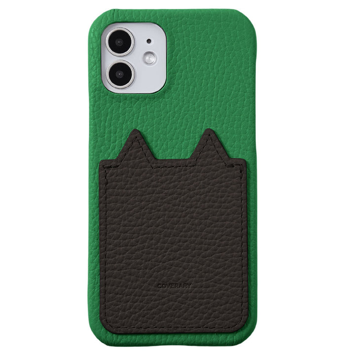 Genuine Leather 32 Colors Italian Shrink Leather Cat-Shaped Pocket Back Case AQUOS Series