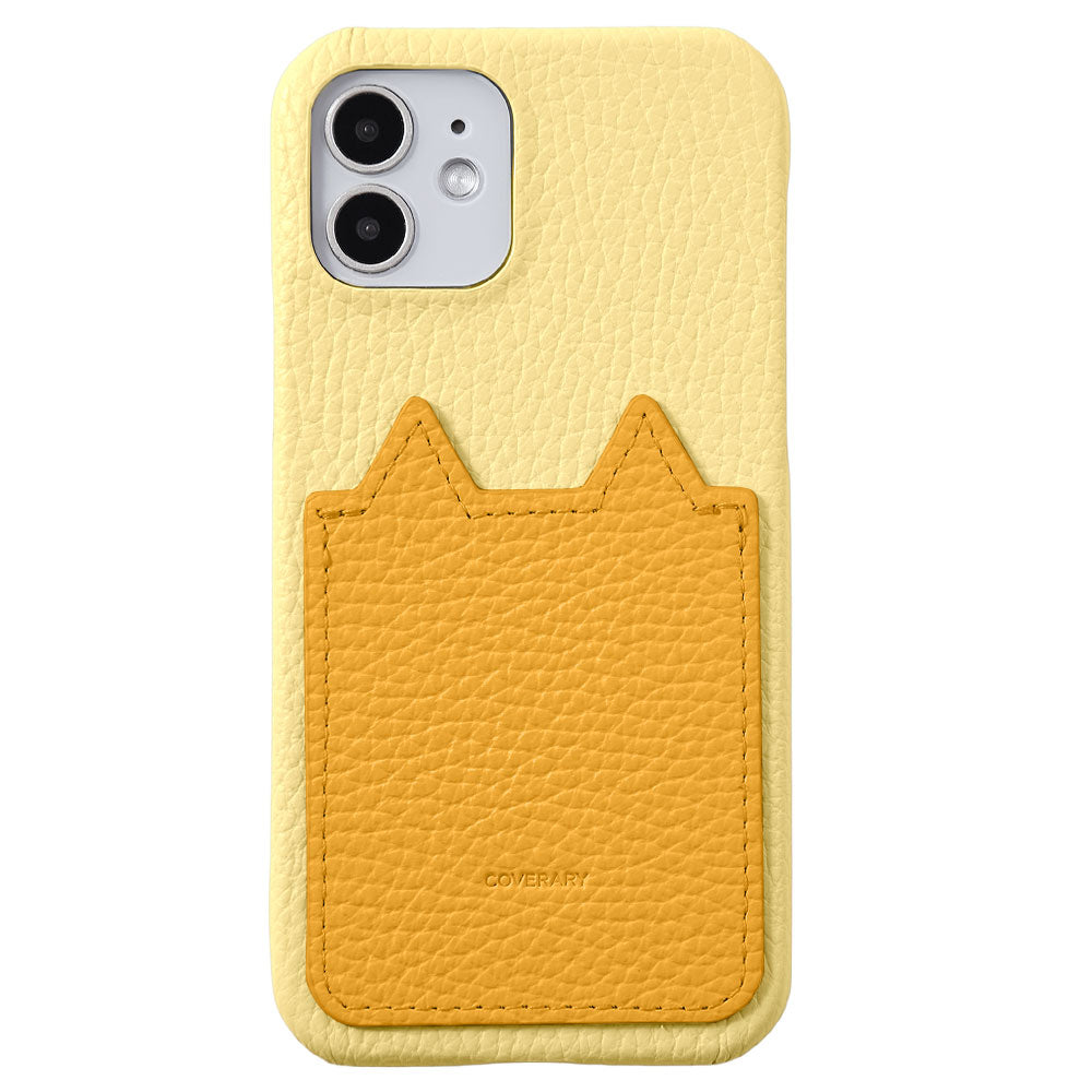 Genuine Leather 32 Colors Italian Shrink Leather Cat-Shaped Pocket Back Case AQUOS Series