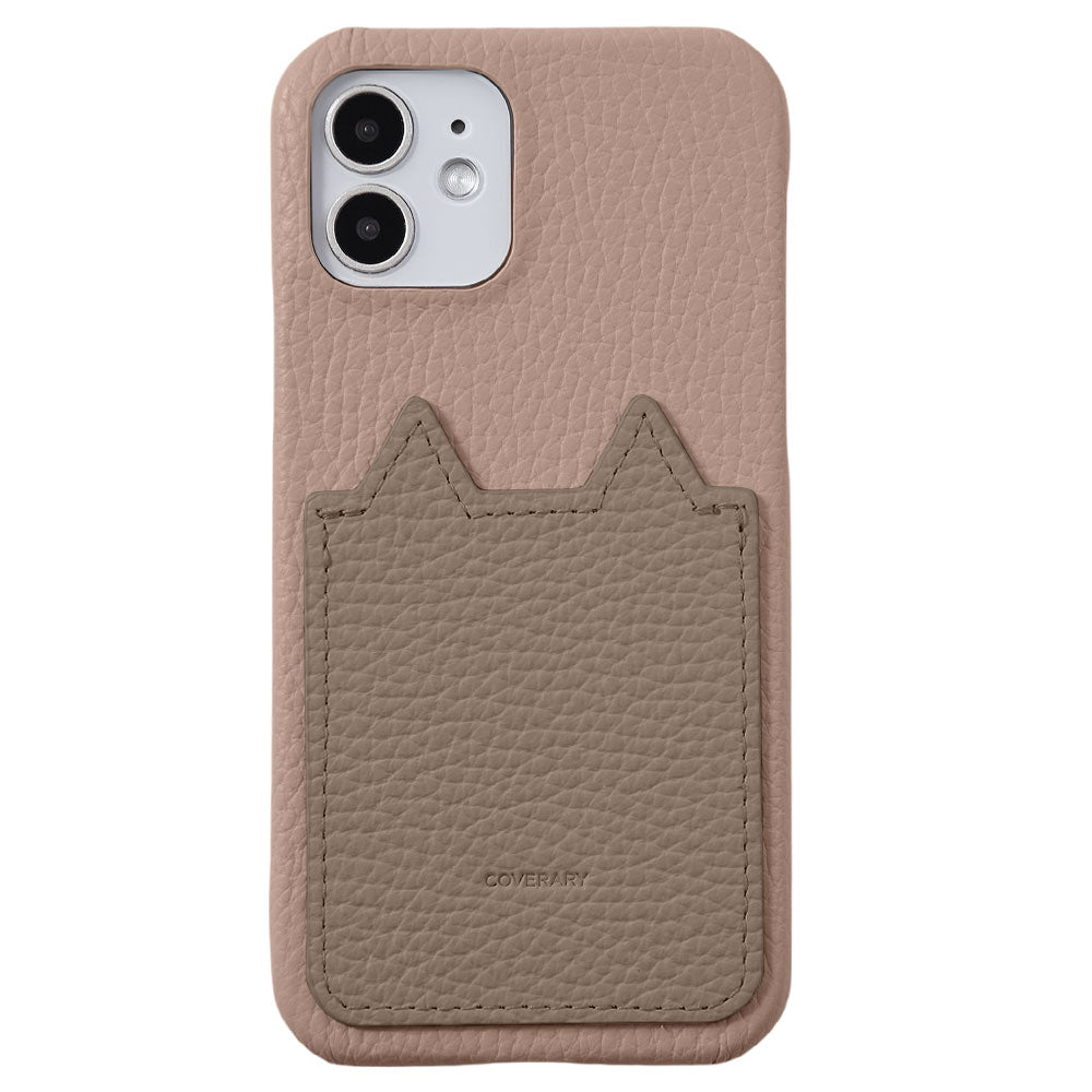 Genuine Leather 32 Colors Italian Shrink Leather Cat-Shaped Pocket Back Case AQUOS Series