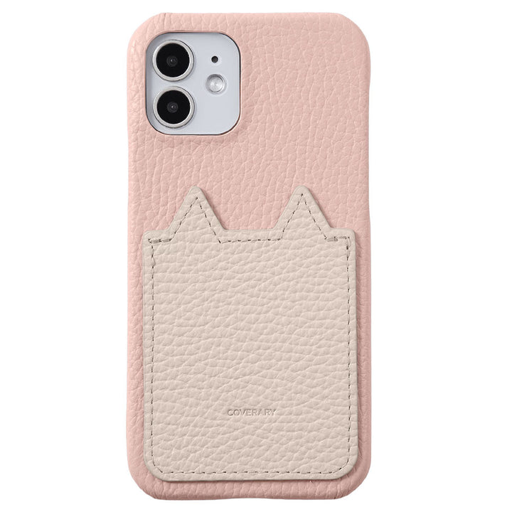Genuine Leather 32 Colors Italian Shrink Leather Cat-Shaped Pocket Back Case AQUOS Series